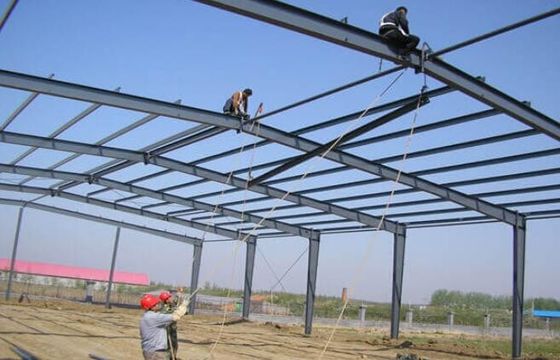 धातु भवन इस्पात फ्रेम गोदाम उच्च प्रदर्शन इस्पात संरचना भवन