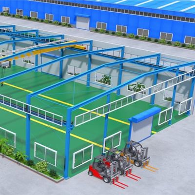 गर्म लुढ़का हुआ एच सेक्शन स्टील बीम स्टील संरचना गोदाम Q355B स्टील के साथ