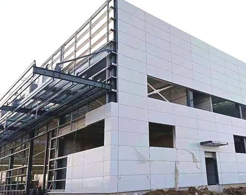एल्यूमीनियम/पीवीसी खिड़कियों के साथ धातु निर्माण इस्पात संरचना गोदाम