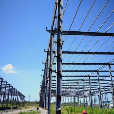 पोर्टल फ्रेम स्टील संरचना एच सेक्शन स्टील के साथ भंडारण के लिए गोदाम