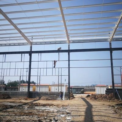 पोर्टल फ्रेम स्टील संरचना एच सेक्शन स्टील के साथ भंडारण के लिए गोदाम