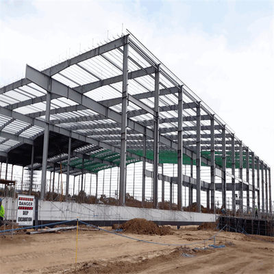 A steel structure workshop constructed using Q355/Q235 materials from China