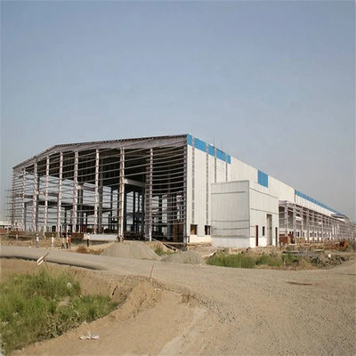 Q355B/ Q235B स्टील धातु गोदाम जिसमें गर्म लुढ़का हुआ एच सेक्शन कॉलम है
