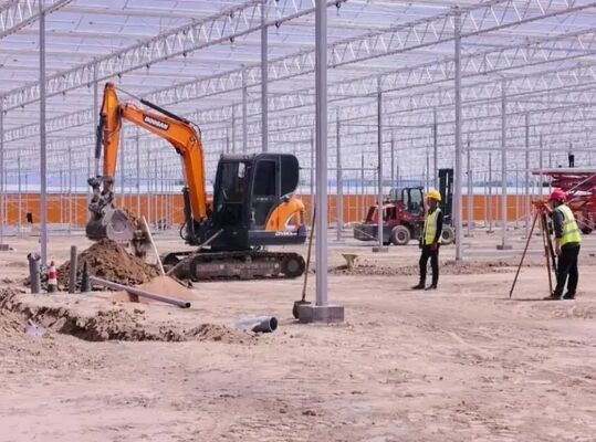 उच्च गुणवत्ता वाले फूलों की खेती के लिए एक निरंतर स्पैन पॉलीएथिलीन फिल्म ग्रीनहाउस