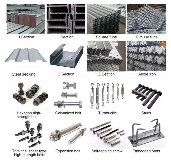 40 * 100 ग्रिड स्टील स्ट्रक्चर बिल्डिंग वेयरहाउस कम लागत के फायदे 5